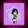 Chibi Saturn RGB Neon Sign