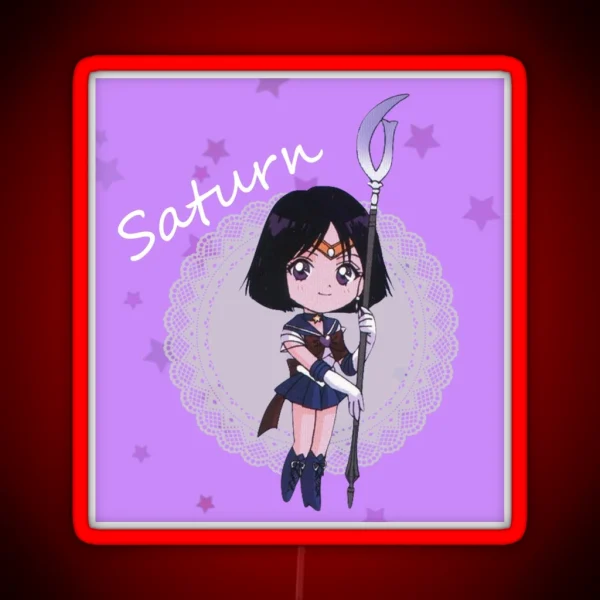 Chibi Saturn RGB Neon Sign