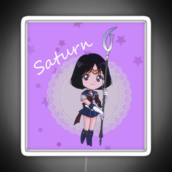 Chibi Saturn RGB Neon Sign