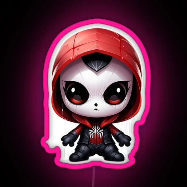 Chibi Spider RGB Neon Sign