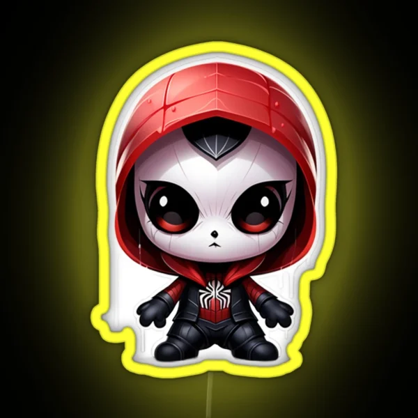 Chibi Spider RGB Neon Sign
