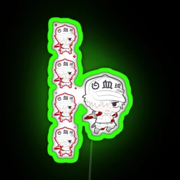 Chibi U 1196 Bacteria At Work Anime RGB Neon Sign