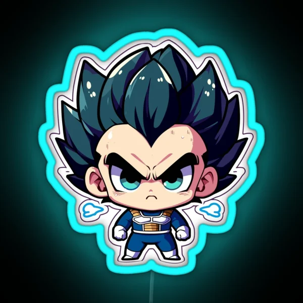 Chibi Vegeta Mad And Ready To Fight Led RGB Neon Sign