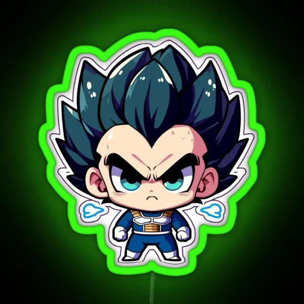 Chibi Vegeta Mad And Ready To Fight Led RGB Neon Sign