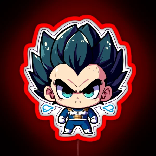 Chibi Vegeta Mad And Ready To Fight Led RGB Neon Sign