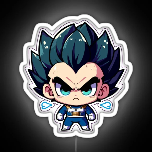 Chibi Vegeta Mad And Ready To Fight Led RGB Neon Sign