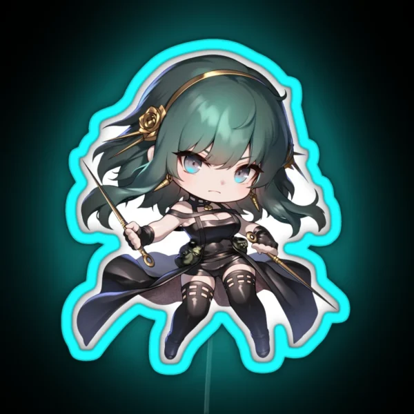 Chibi Yor Spy X Family RGB Neon Sign