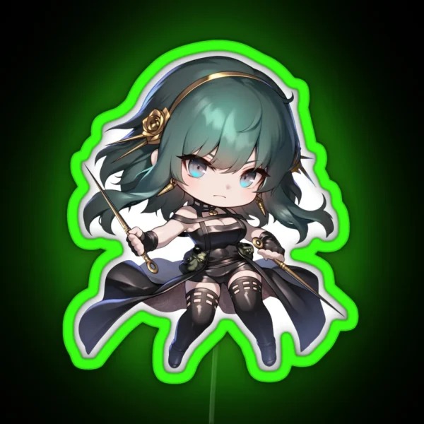 Chibi Yor Spy X Family RGB Neon Sign
