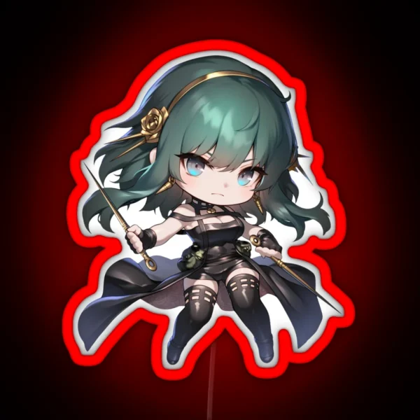 Chibi Yor Spy X Family RGB Neon Sign