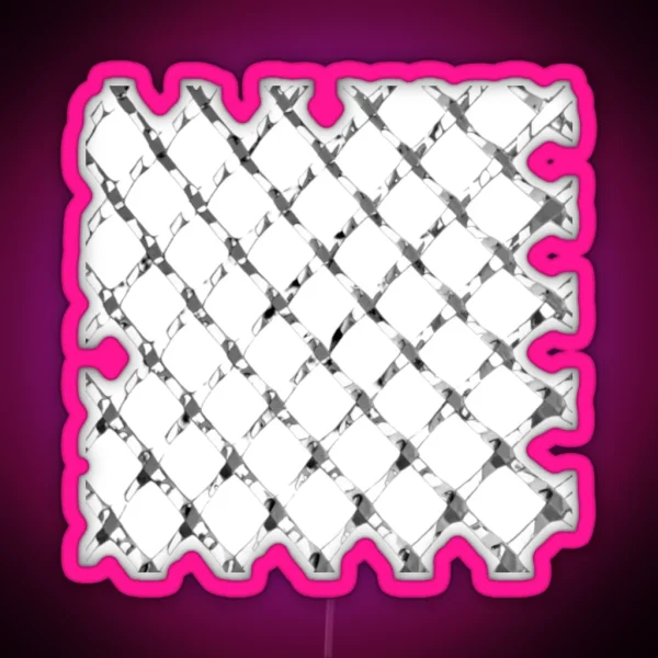 Chic Simplicity Monochromatic Netting Elegance RGB Neon Sign