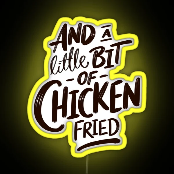 Chicken Fried Zac Brown RGB Neon Sign