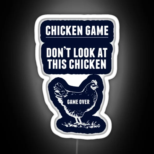 Chicken Game Led Funny Chicken Joke RGB Neon Sign