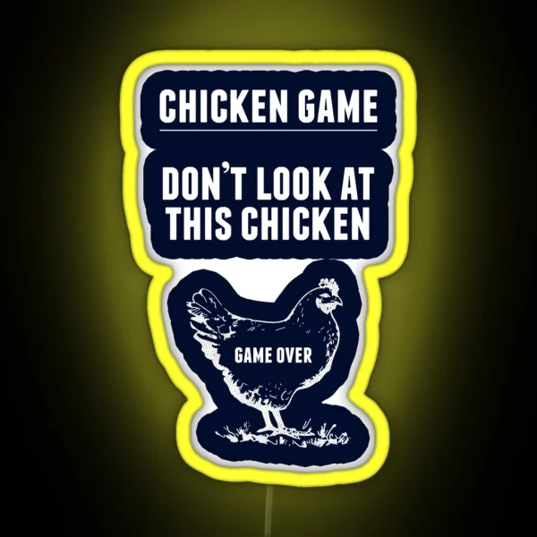 Chicken Game Led Funny Chicken Joke RGB Neon Sign