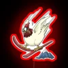 Chicken On Ski Flying Downhill RGB Neon Sign - Image 2
