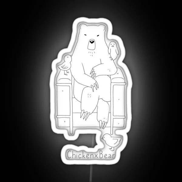 Chicken X Bear RGB Neon Sign