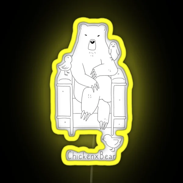 Chicken X Bear RGB Neon Sign