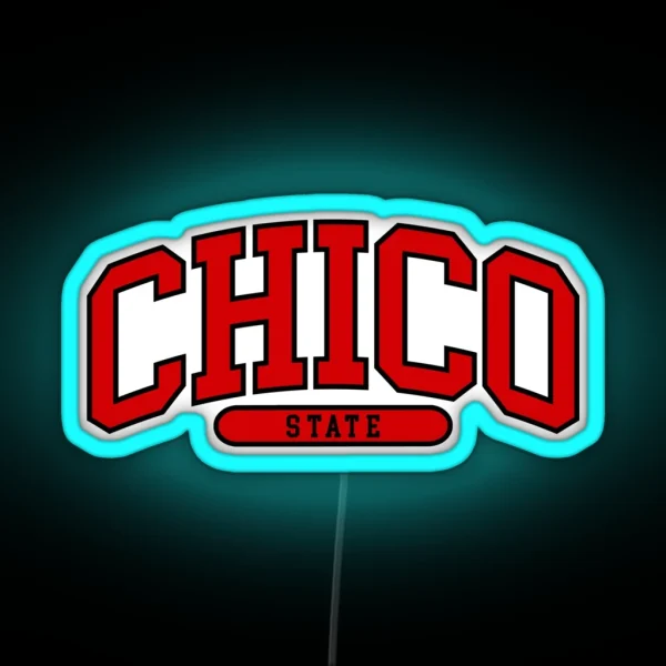 Chico State College Font Curved RGB Neon Sign