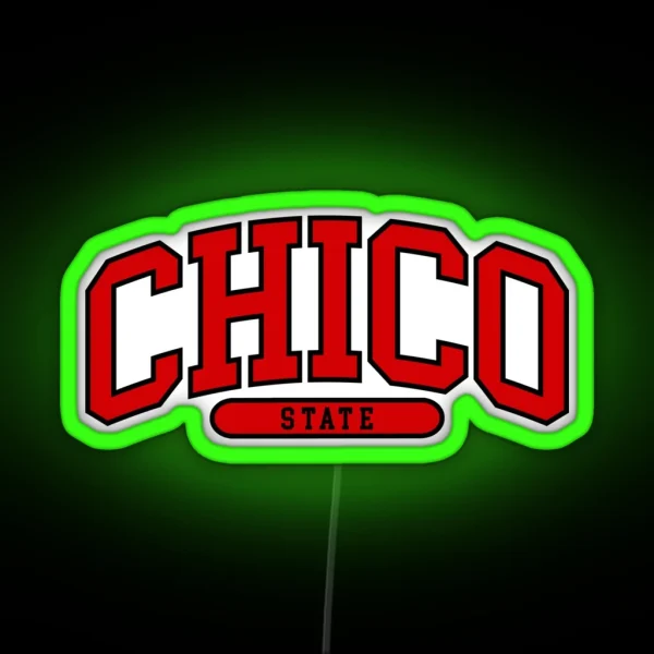 Chico State College Font Curved RGB Neon Sign