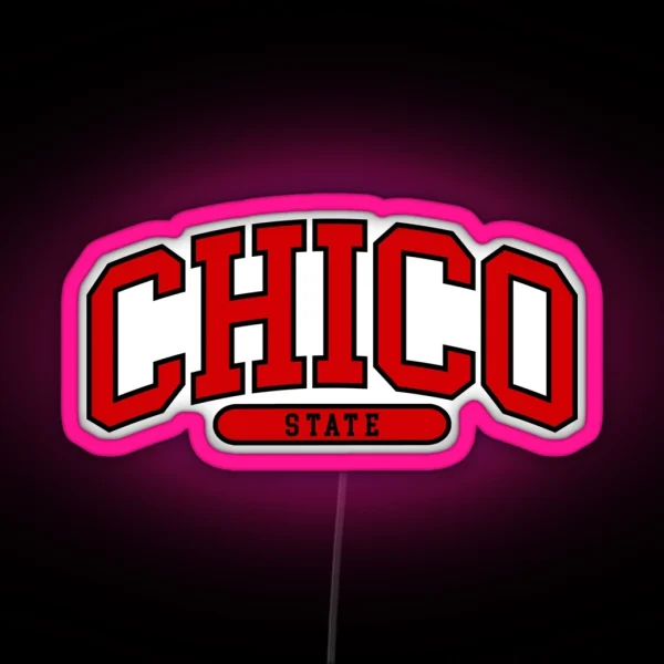 Chico State College Font Curved RGB Neon Sign