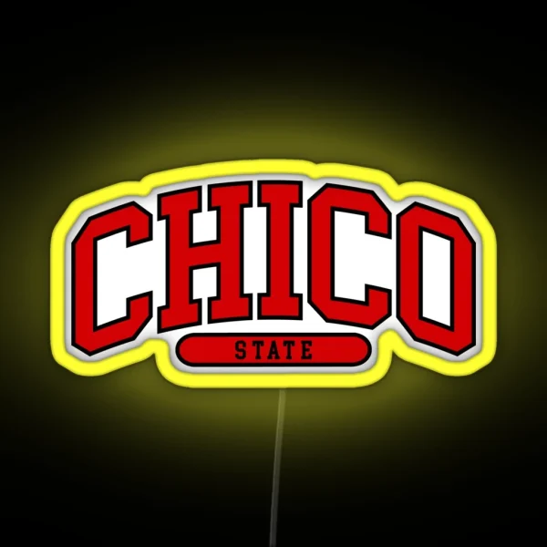 Chico State College Font Curved RGB Neon Sign