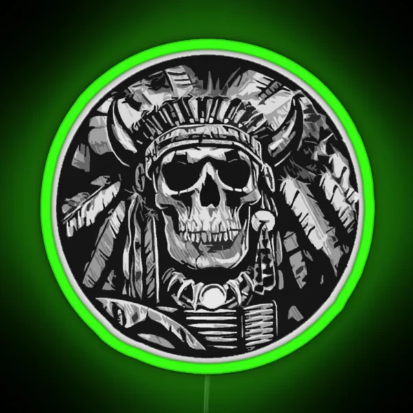 Chief Tactical Skull RGB Neon Sign