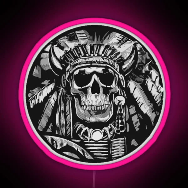 Chief Tactical Skull RGB Neon Sign