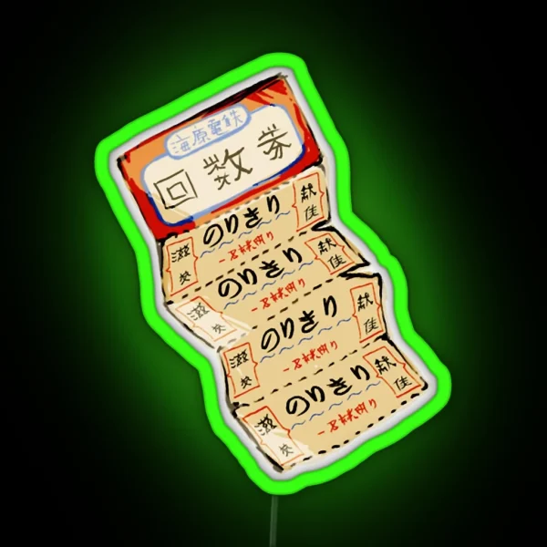 Chihiro S Train Tickets RGB Neon Sign