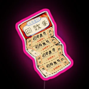 Chihiro S Train Tickets RGB Neon Sign