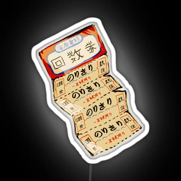 Chihiro S Train Tickets RGB Neon Sign