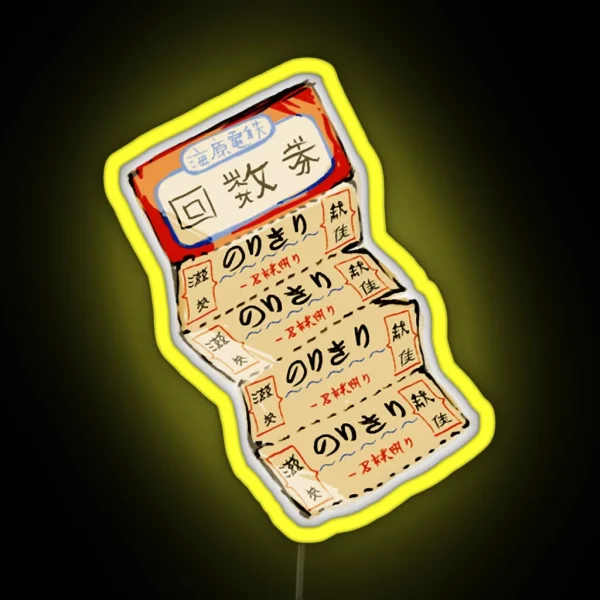 Chihiro S Train Tickets RGB Neon Sign