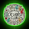Childless Cat Ladies Club Illustration Cat Person Artwork Funny RGB Neon Sign - Image 4