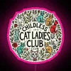 Childless Cat Ladies Club Illustration Cat Person Artwork Funny RGB Neon Sign - Image 6
