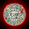 Childless Cat Ladies Club Illustration Cat Person Artwork Funny RGB Neon Sign - Image 2