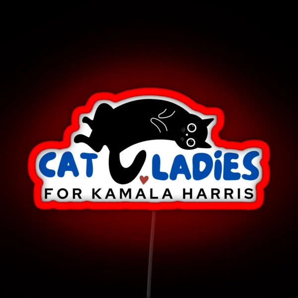 Childless Cat Ladies For Kamala RGB Neon Sign