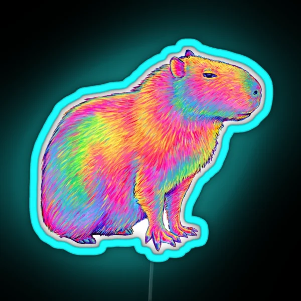 Chill Capybara RGB Neon Sign