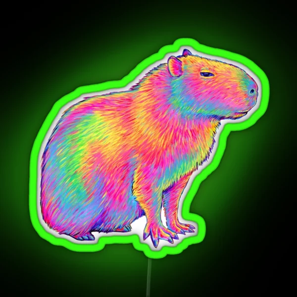 Chill Capybara RGB Neon Sign