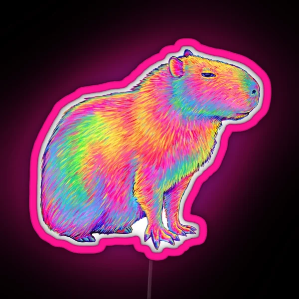 Chill Capybara RGB Neon Sign