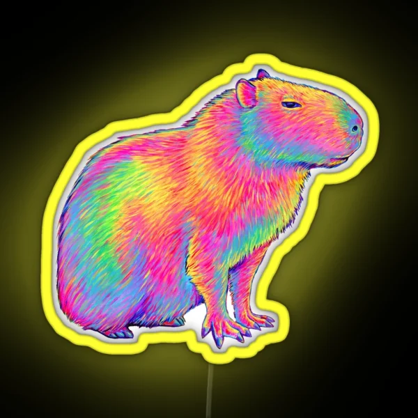 Chill Capybara RGB Neon Sign