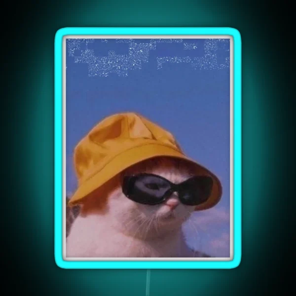 Chill Cat Iphone Case RGB Neon Sign
