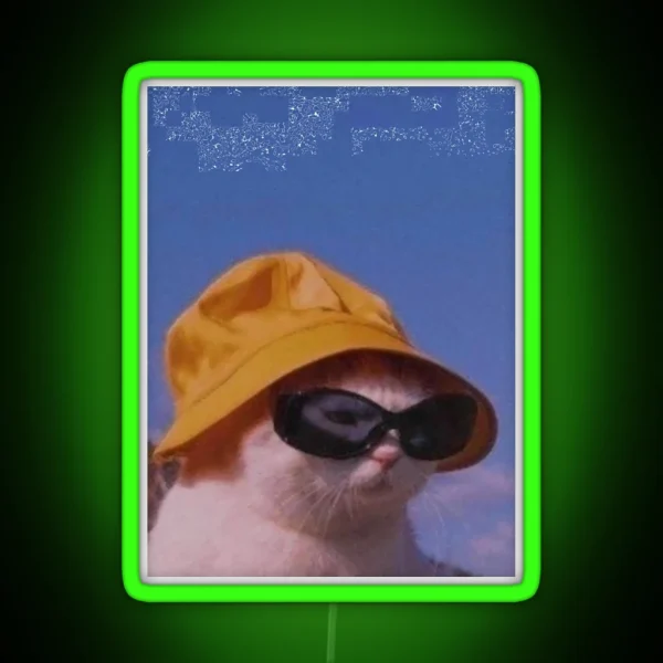 Chill Cat Iphone Case RGB Neon Sign