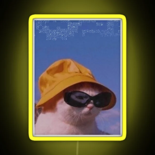 Chill Cat Iphone Case RGB Neon Sign
