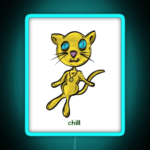 Chill Cat RGB Neon Sign