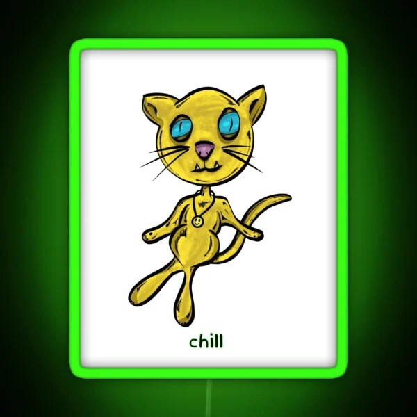 Chill Cat RGB Neon Sign