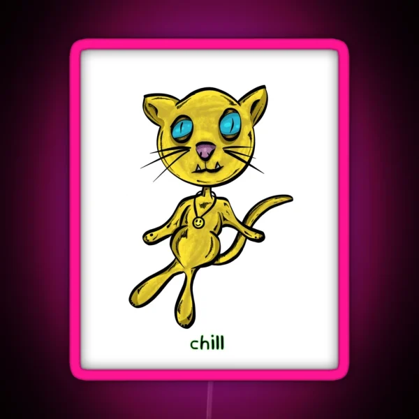 Chill Cat RGB Neon Sign