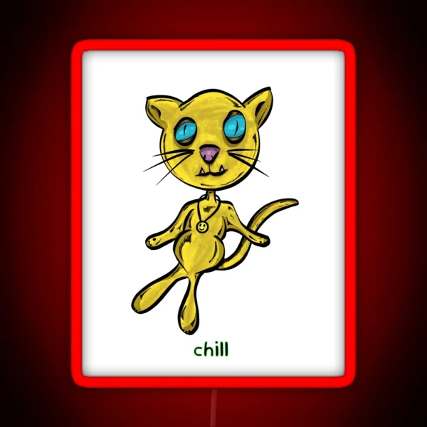 Chill Cat RGB Neon Sign