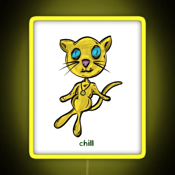 Chill Cat RGB Neon Sign