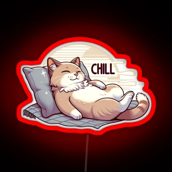 Chill Cat RGB Neon Sign