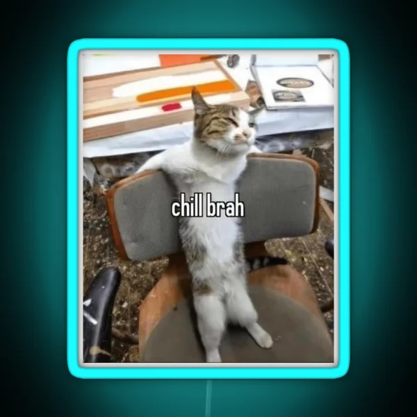 Chill Cat RGB Neon Sign