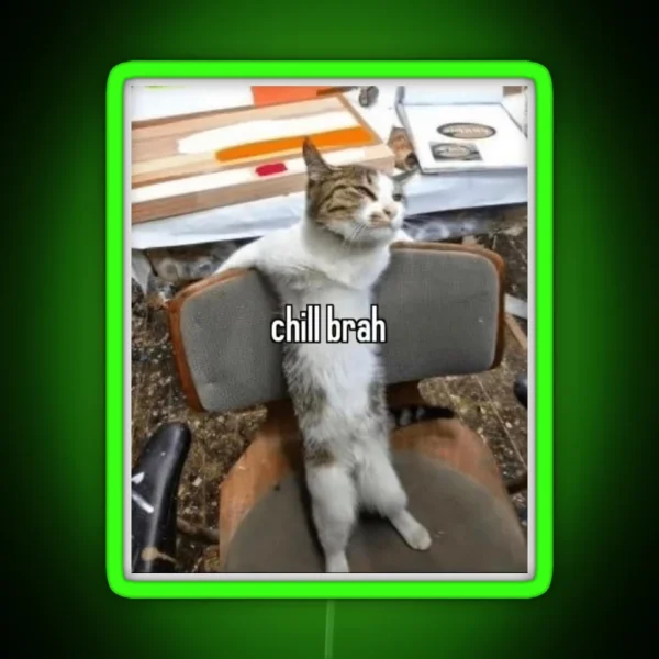 Chill Cat RGB Neon Sign