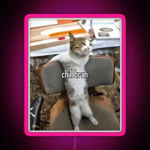 Chill Cat RGB Neon Sign